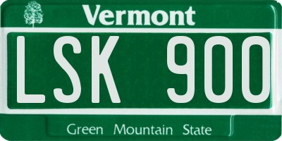 VT license plate LSK900