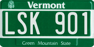 VT license plate LSK901