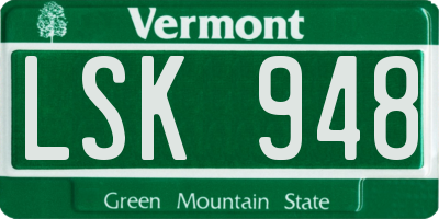 VT license plate LSK948