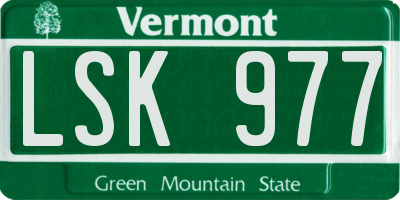 VT license plate LSK977