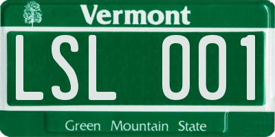 VT license plate LSL001