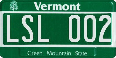 VT license plate LSL002