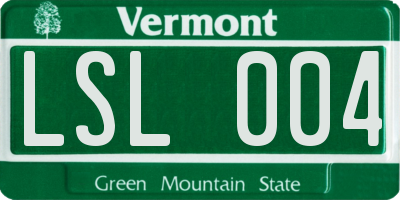 VT license plate LSL004
