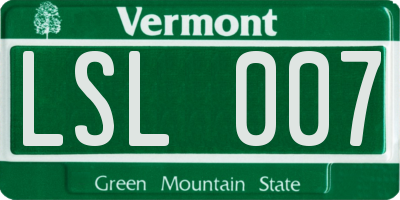 VT license plate LSL007