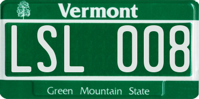 VT license plate LSL008