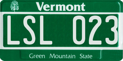VT license plate LSL023