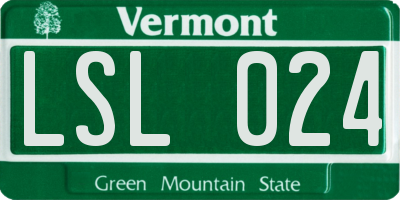 VT license plate LSL024