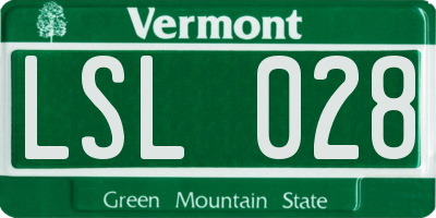 VT license plate LSL028