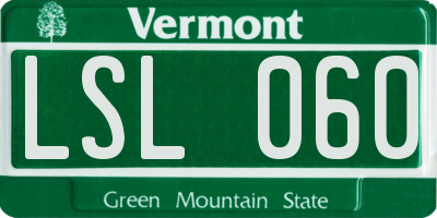 VT license plate LSL060