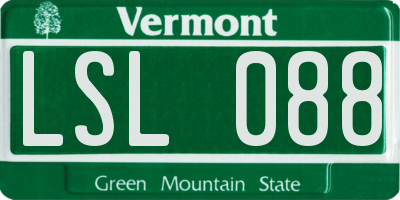 VT license plate LSL088