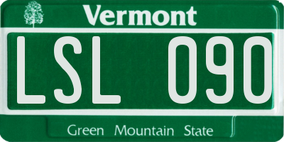 VT license plate LSL090