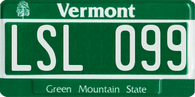 VT license plate LSL099