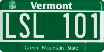 VT license plate LSL101