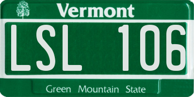 VT license plate LSL106