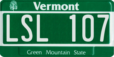 VT license plate LSL107