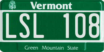 VT license plate LSL108