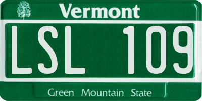 VT license plate LSL109