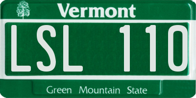 VT license plate LSL110