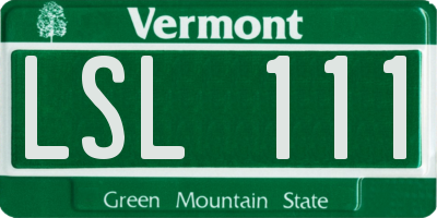 VT license plate LSL111