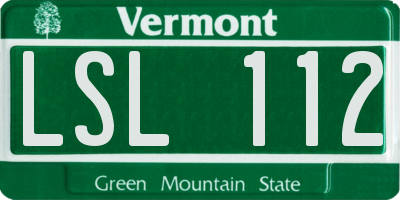 VT license plate LSL112
