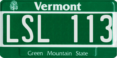 VT license plate LSL113