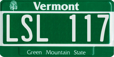 VT license plate LSL117
