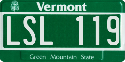 VT license plate LSL119