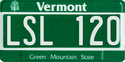 VT license plate LSL120
