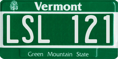 VT license plate LSL121