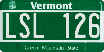 VT license plate LSL126