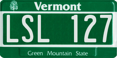 VT license plate LSL127