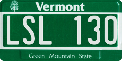 VT license plate LSL130