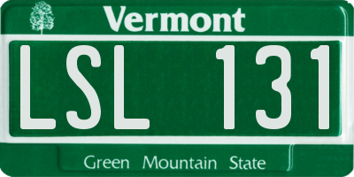 VT license plate LSL131
