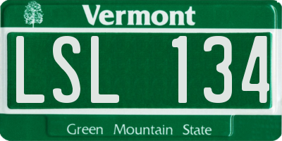 VT license plate LSL134