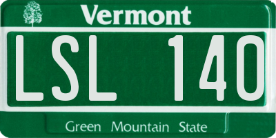 VT license plate LSL140
