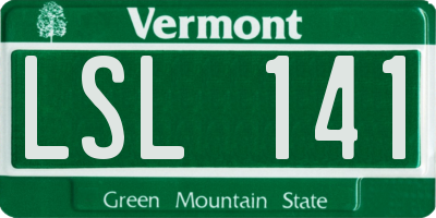 VT license plate LSL141