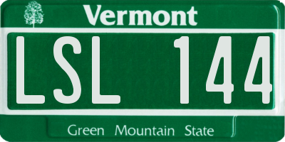 VT license plate LSL144