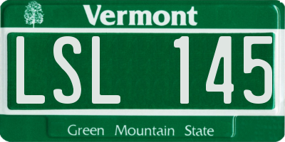 VT license plate LSL145