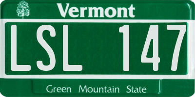 VT license plate LSL147