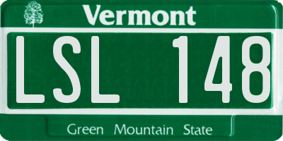VT license plate LSL148