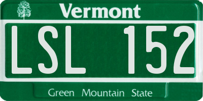 VT license plate LSL152