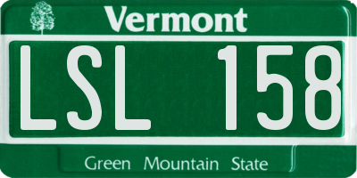 VT license plate LSL158