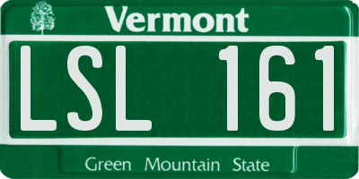 VT license plate LSL161