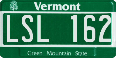 VT license plate LSL162