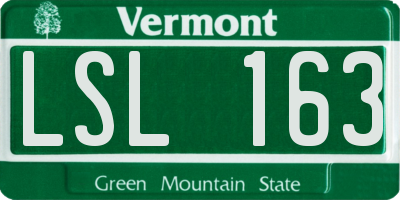 VT license plate LSL163