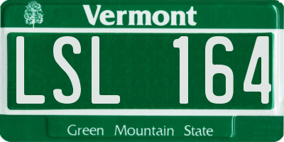 VT license plate LSL164
