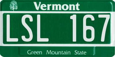 VT license plate LSL167