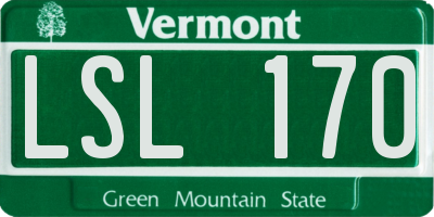 VT license plate LSL170
