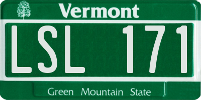 VT license plate LSL171