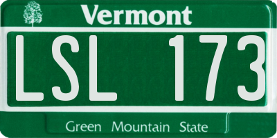 VT license plate LSL173